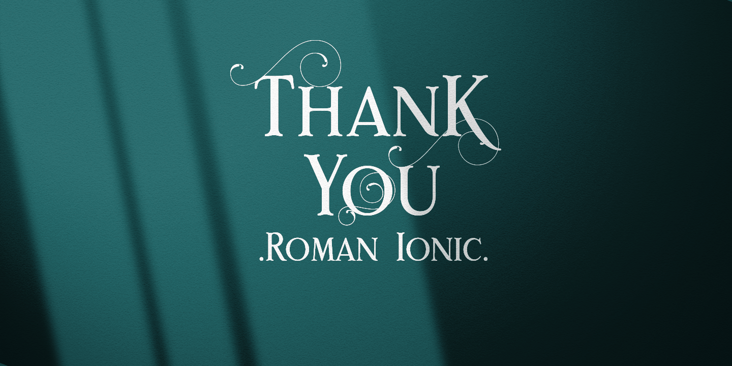 Пример шрифта Rome Ionic #2